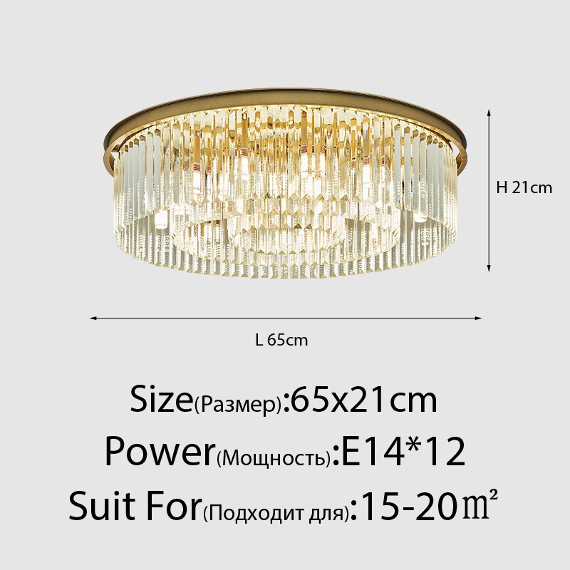 Led Smoky Grey Crystal Ceiling Light