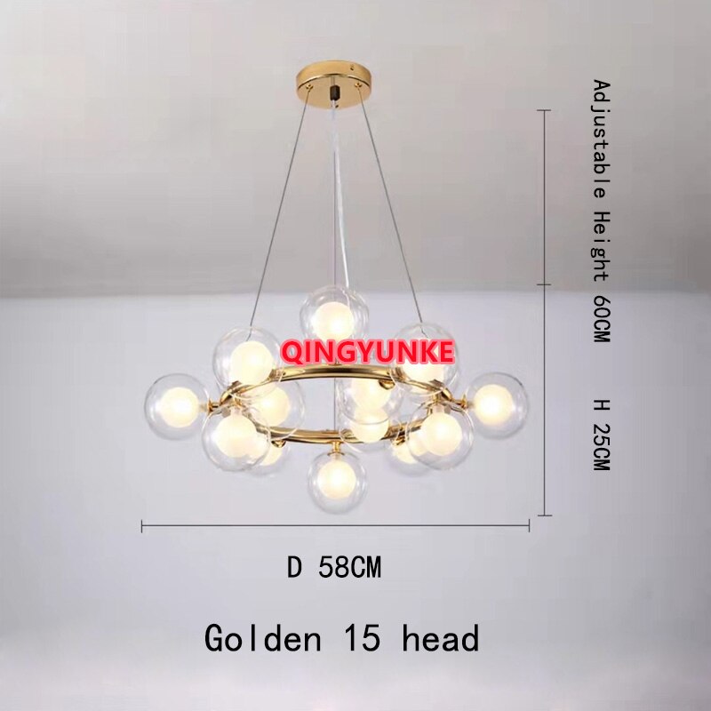 Glass Ball Lamp Led Chandelier
