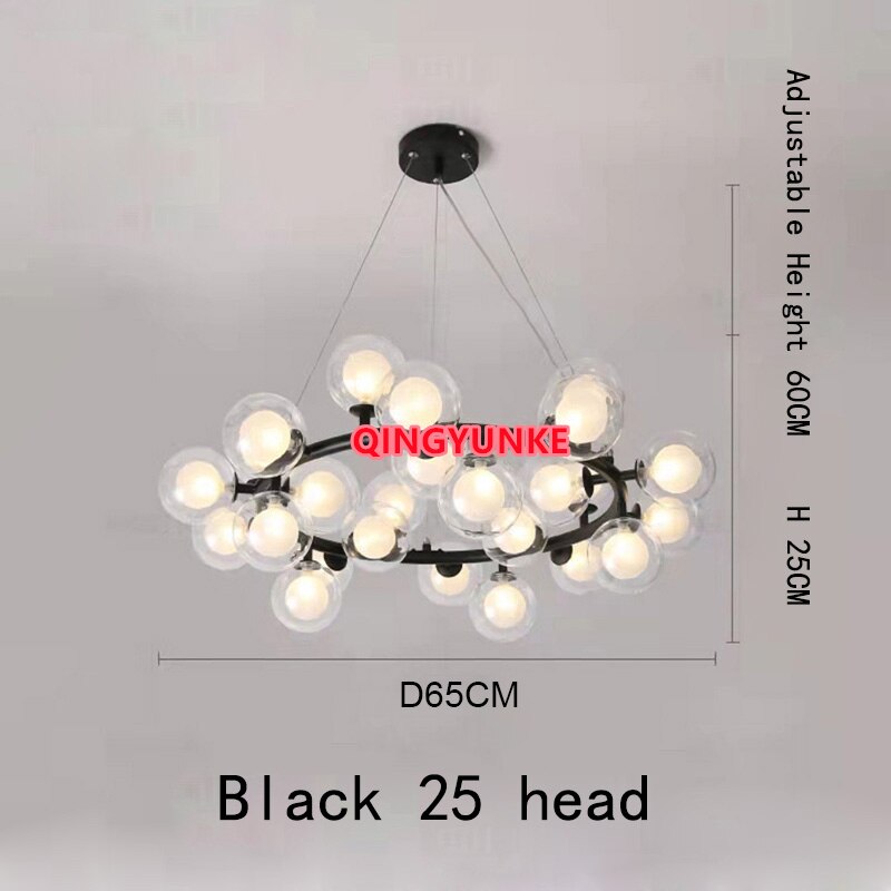 Glass Ball Lamp Led Chandelier