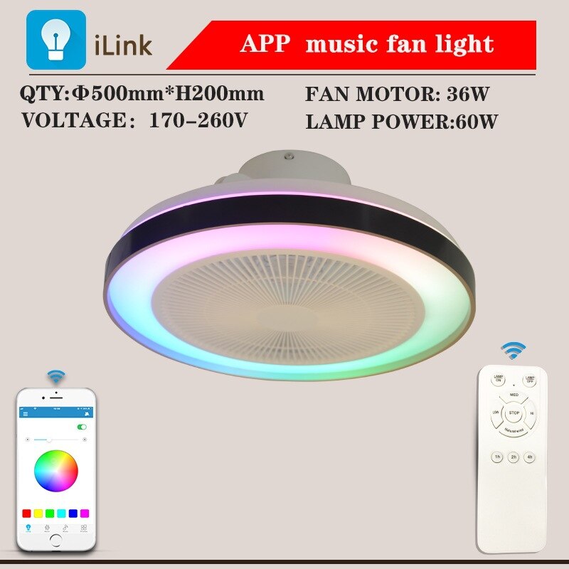 50CM Ceiling Fan With Led Light