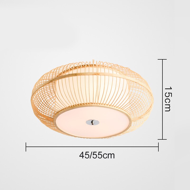 Bamboo Rattan Wood Ceiling Lamp