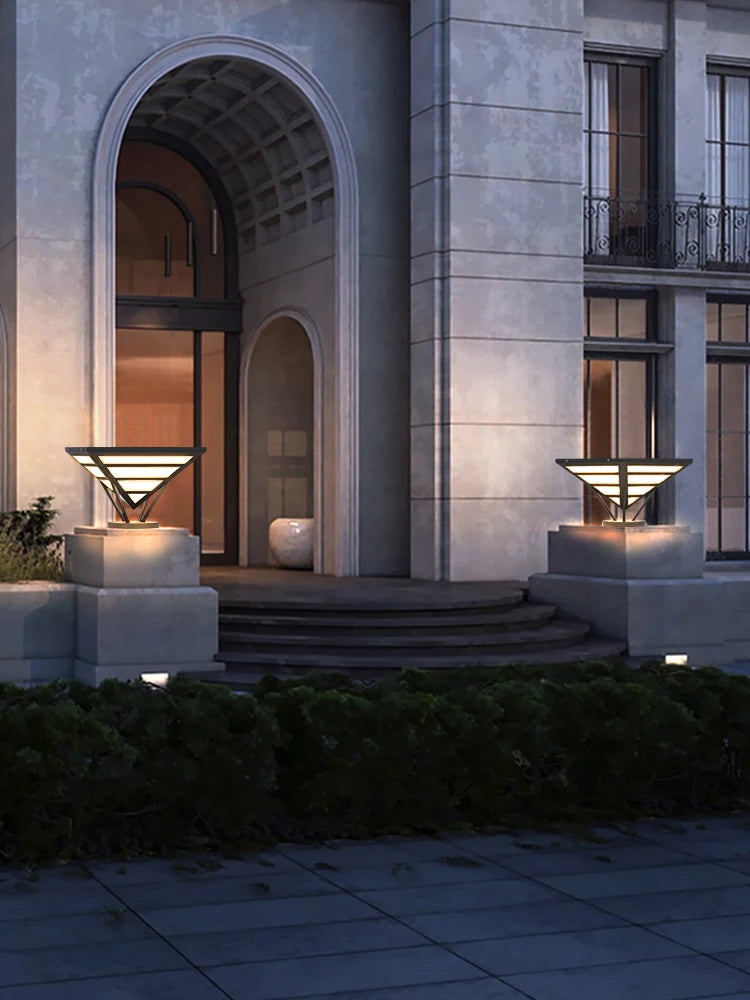 Stigma lamp outdoor garden lamp wall headlamp garden fence diamond pillar light