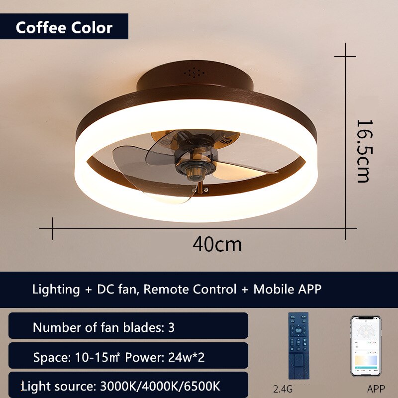 LED Ceiling Light Fans AC DC Fan
