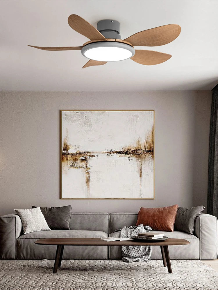 Fan Lamp 2023 New High Wind Ceiling Fan Lamp Household Living Room Restaurant Ceiling Silent Intelligent Fan Ceiling Lamp
