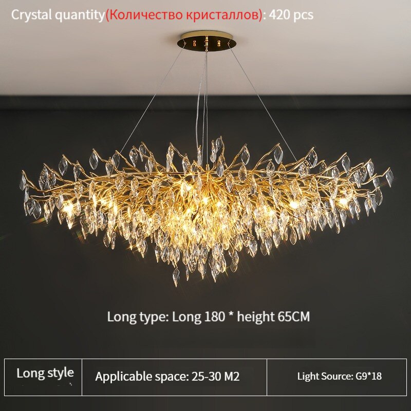 Luxury Crystal Chandelier For Kitchen Dining