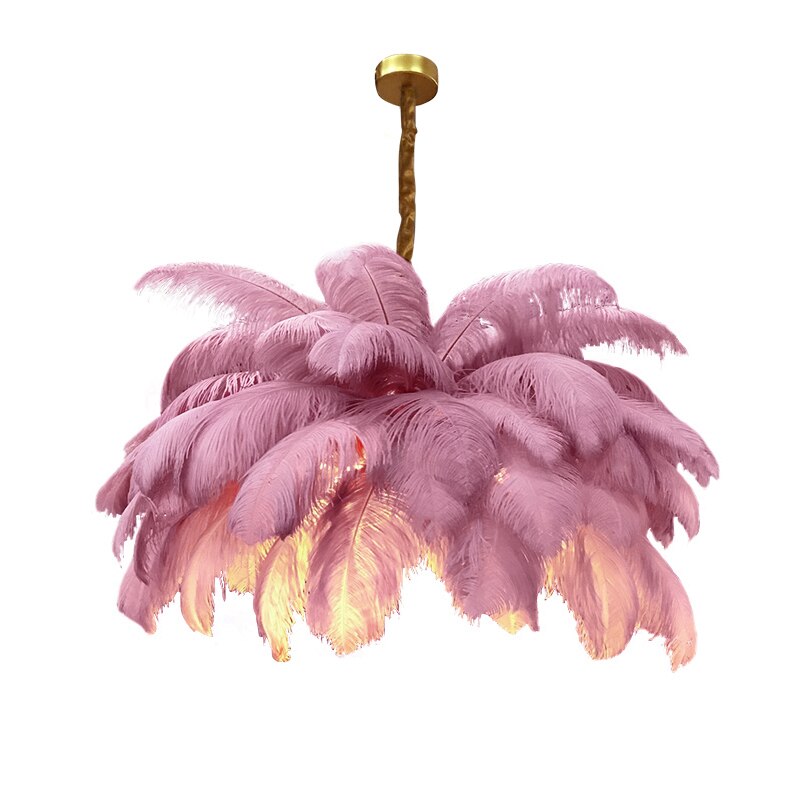 Modern LED Ostrich Feather Chandeliers
