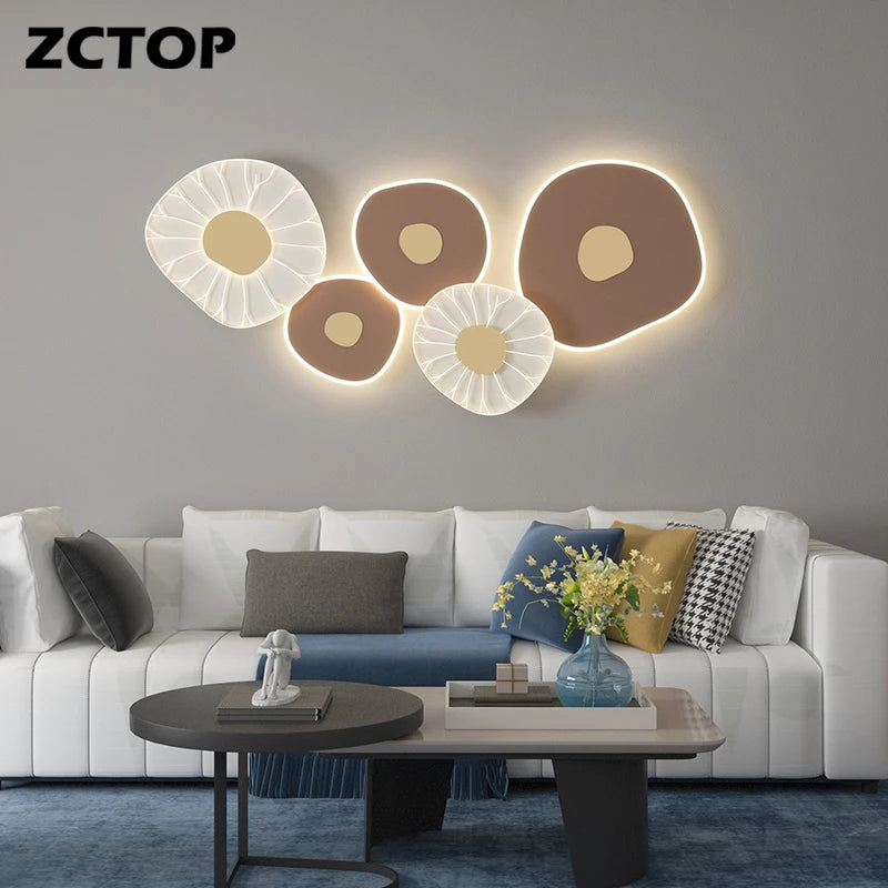 Nordic Designer Wall Lights Led Decor Wall Sconces Fixtures AC110V 220V for Hall Living room Dining room Bedroom Study Wll Lamps