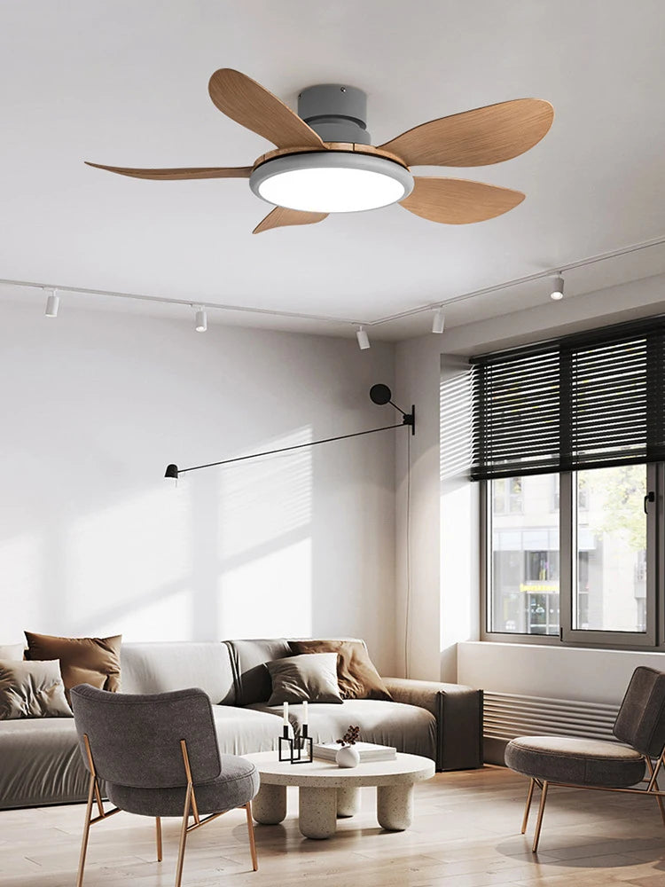 Fan Lamp 2023 New High Wind Ceiling Fan Lamp Household Living Room Restaurant Ceiling Silent Intelligent Fan Ceiling Lamp