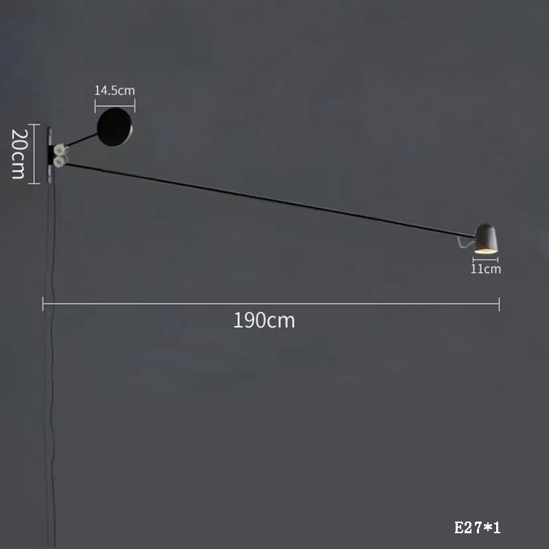 Minimalist Black White Indoor Wall Light