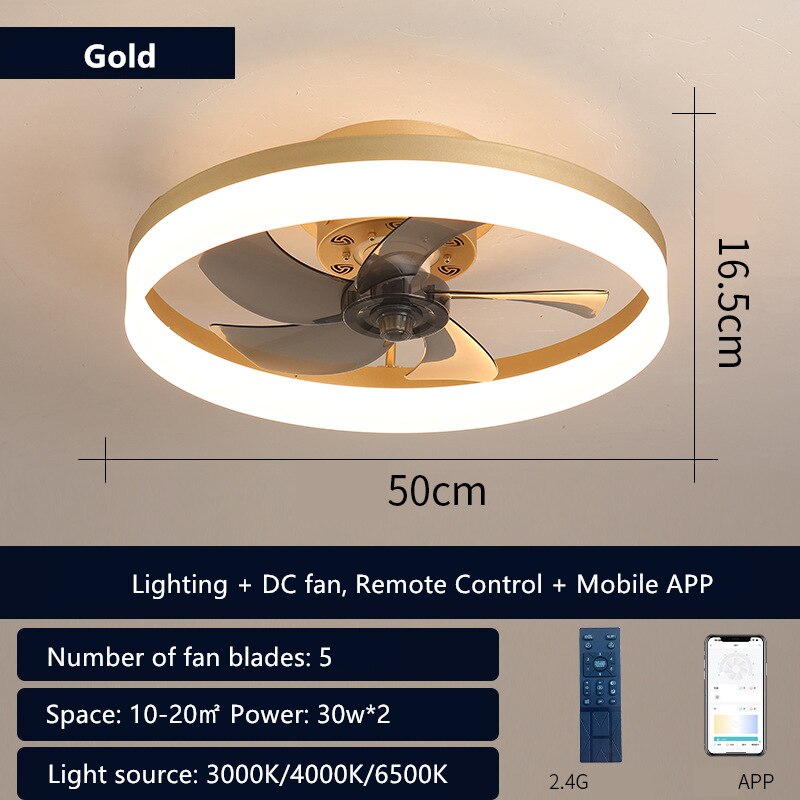LED Ceiling Light Fans AC DC Fan