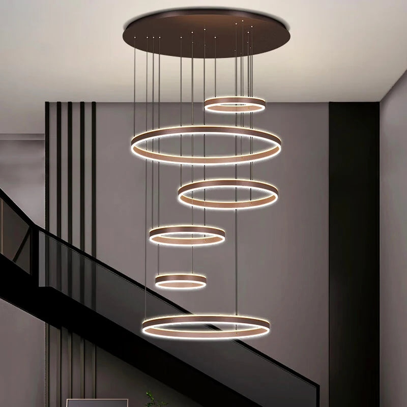 Modern home decor ring led lights Chandeliers pendant light ring lamps for living room hanging lamps for ceiling indoor lighting