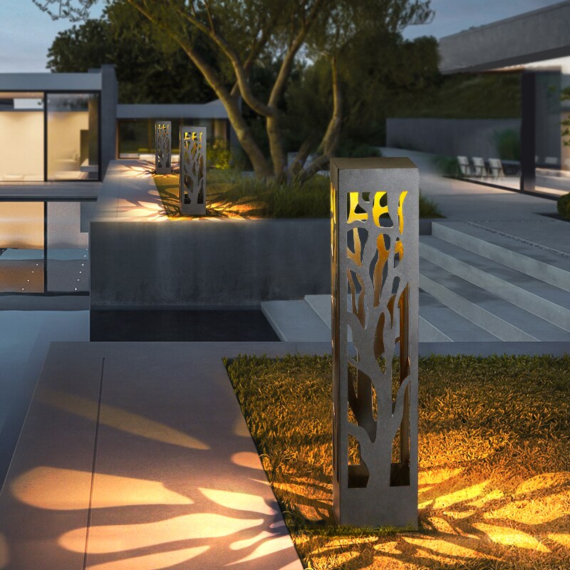 Solar Outdoor Lights And Shadow Lawn Lamp