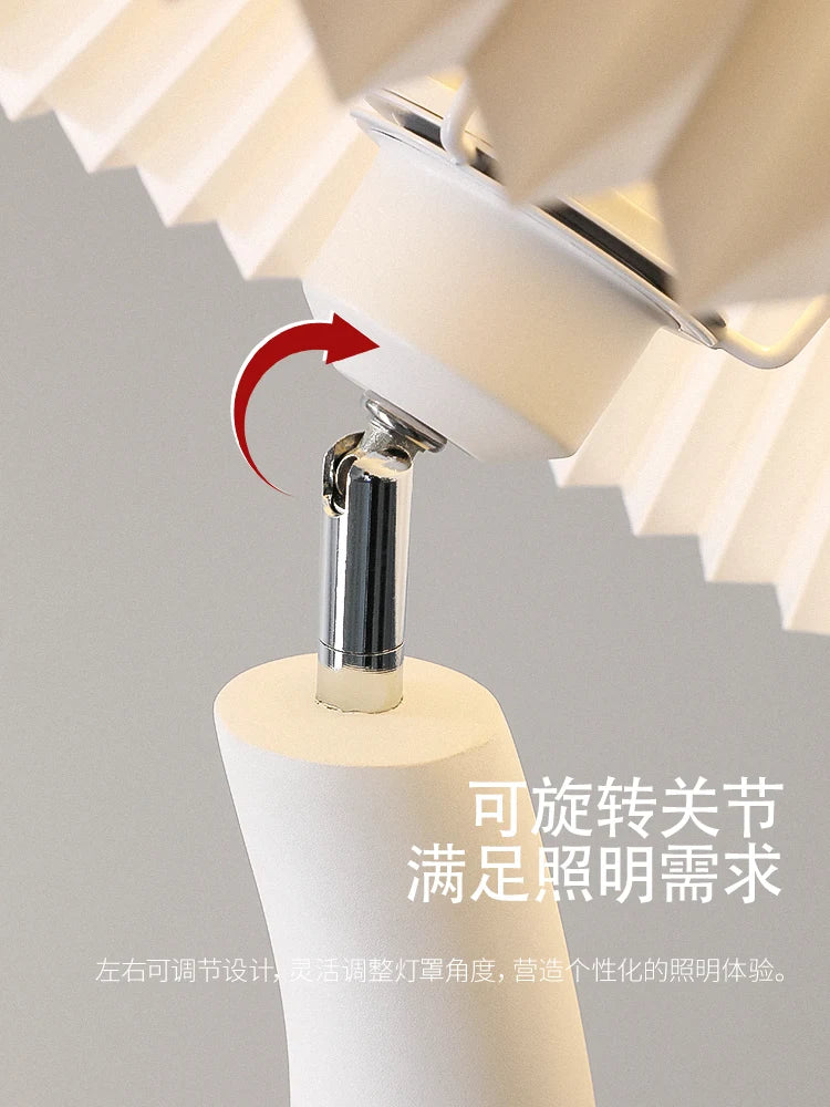 Designer Cream Resin Floor Lamp LED E27 Atmosphere Vertical Desk Light for Living/Model Room Decoration Bedroom Study Studio Bar