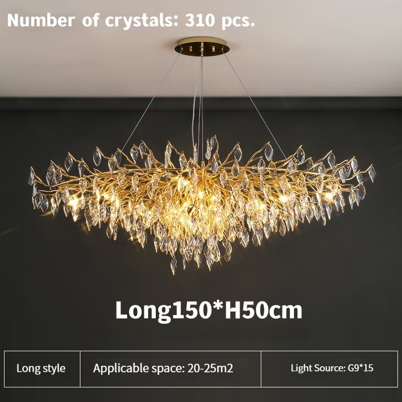Luxury Crystal Chandelier For Kitchen Dining