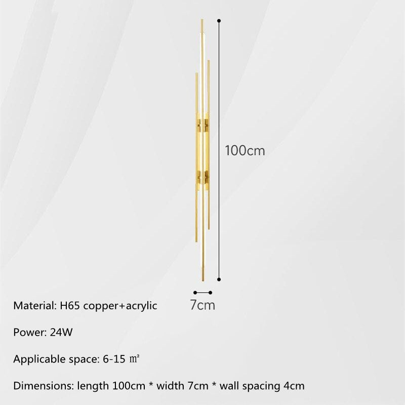 Modern All Copper LED Wall Lights