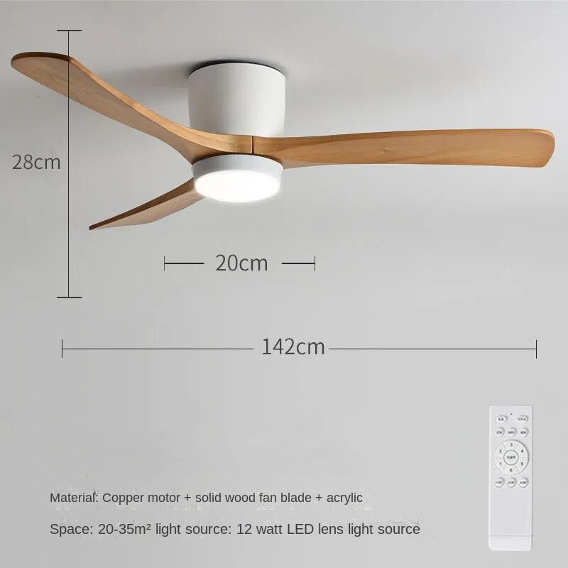 New Nordic Wood Ceiling Fan