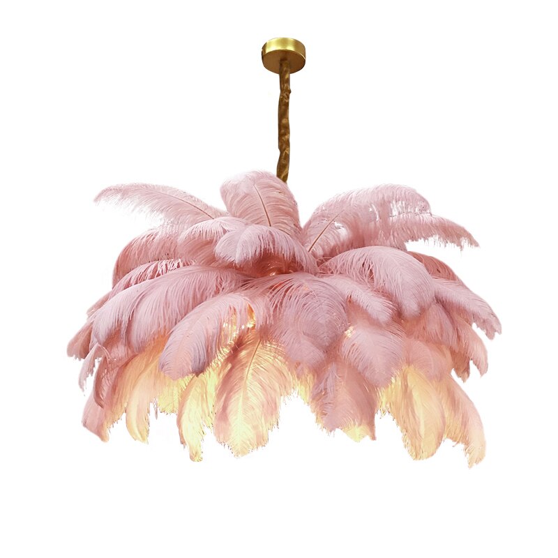 Modern LED Ostrich Feather Chandeliers