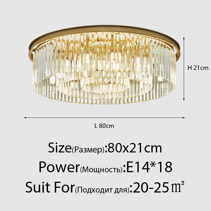 Led Smoky Grey Crystal Ceiling Light