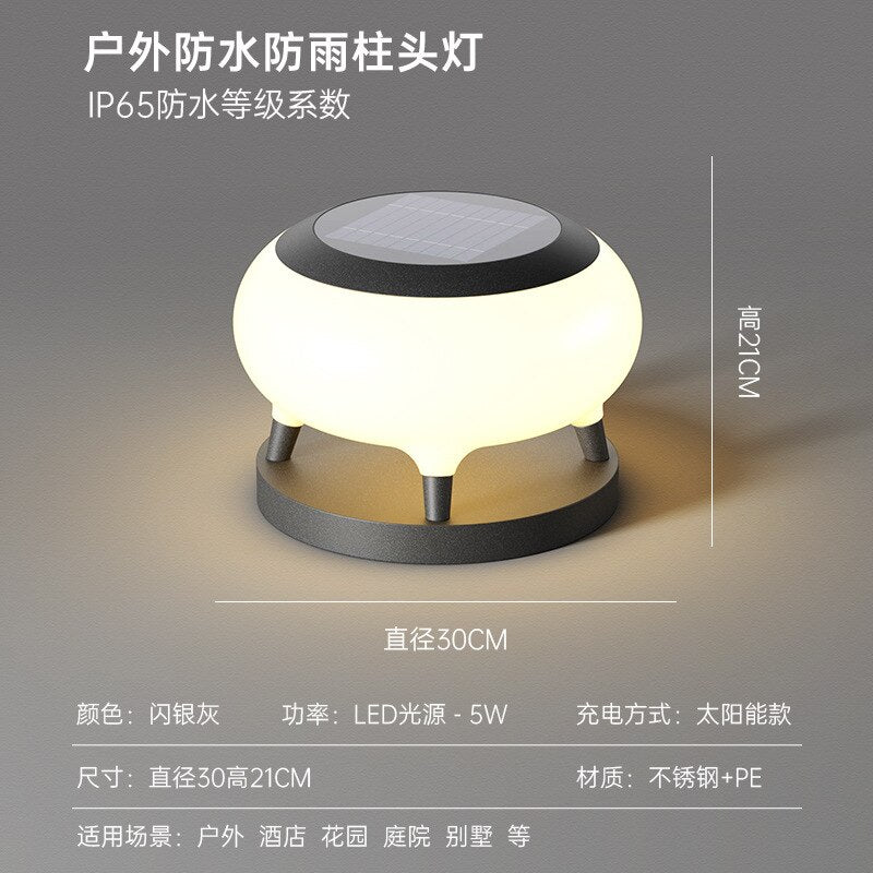 Outdoor Solar Wall Column Headlights