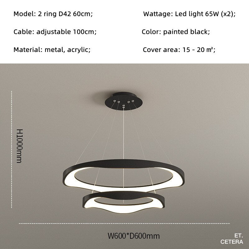 Minimalism Indoor Led Art Chandelier