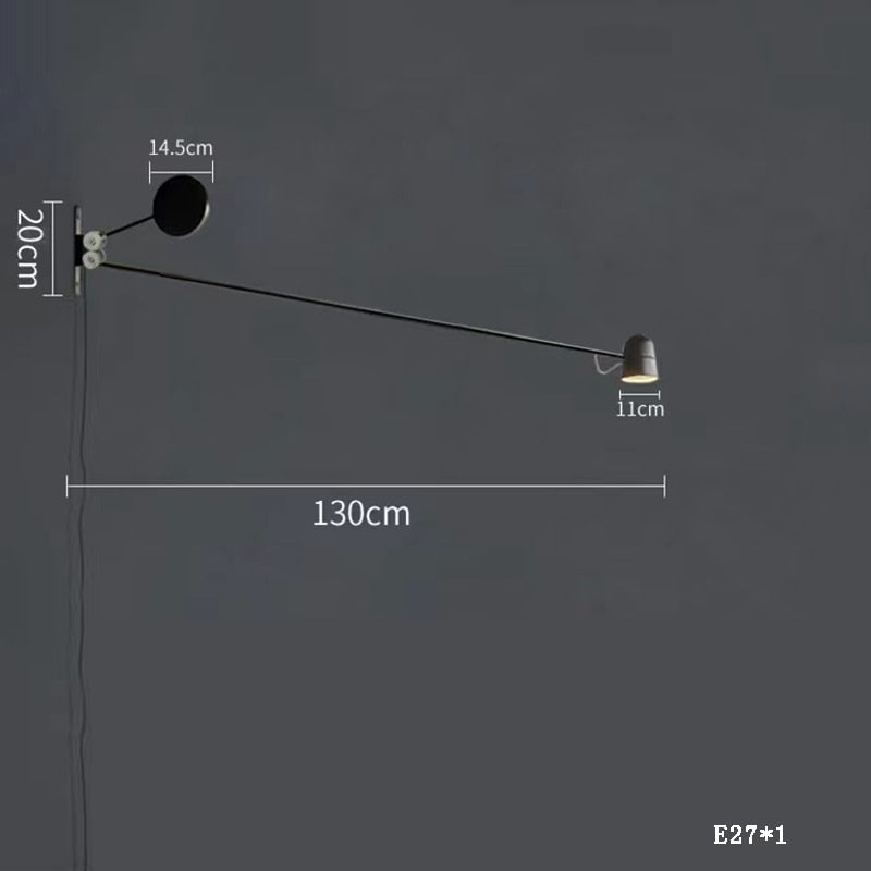 Minimalist Black White Indoor Wall Light