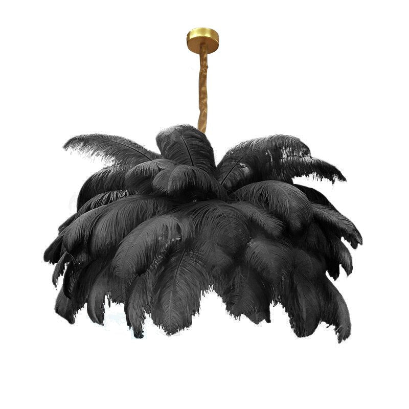 Modern LED Ostrich Feather Chandeliers