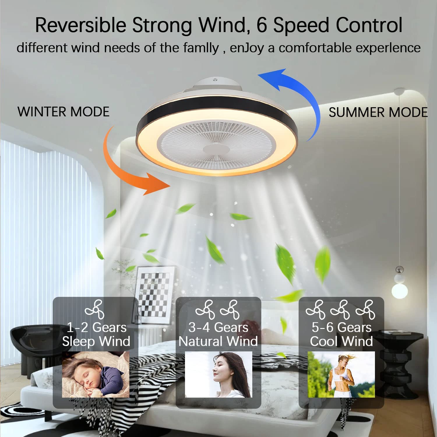 50CM Ceiling Fan With Led Light