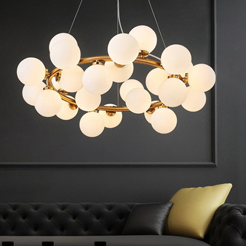Glass Ball Lamp Led Chandelier