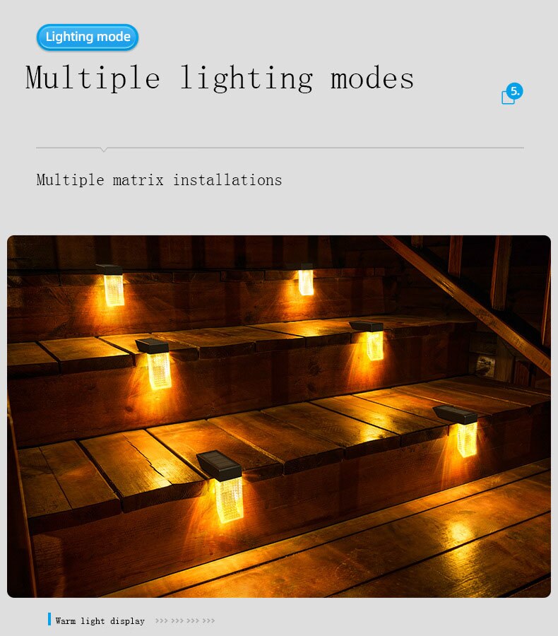 Solar Outdoor Stair Lights LED Lights
