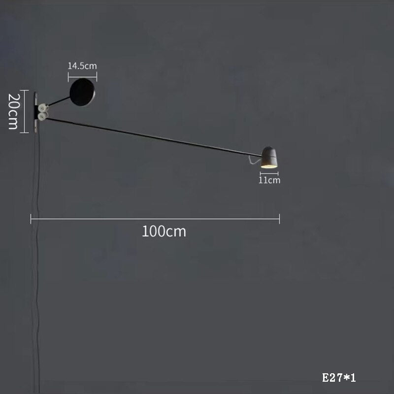 Minimalist Black White Indoor Wall Light