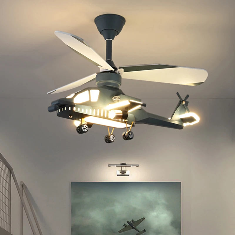 Kids dining room Pendant Lights bedroom Ceiling fan ceiling fan with led light and control ceiling lamp for living room lighting