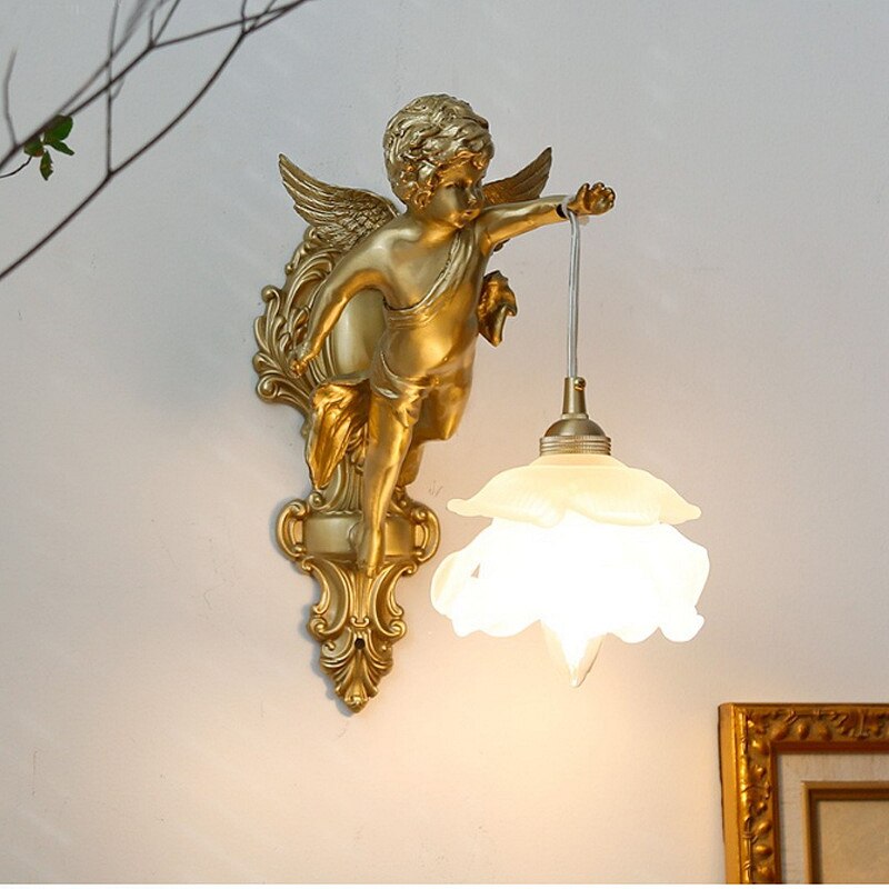 Angel Gold Crystal Wall Light