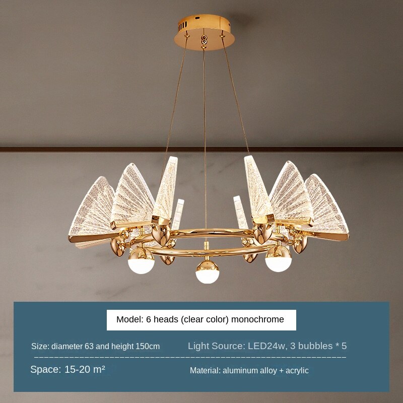 Net Red Butterfly Crystal Chandelier