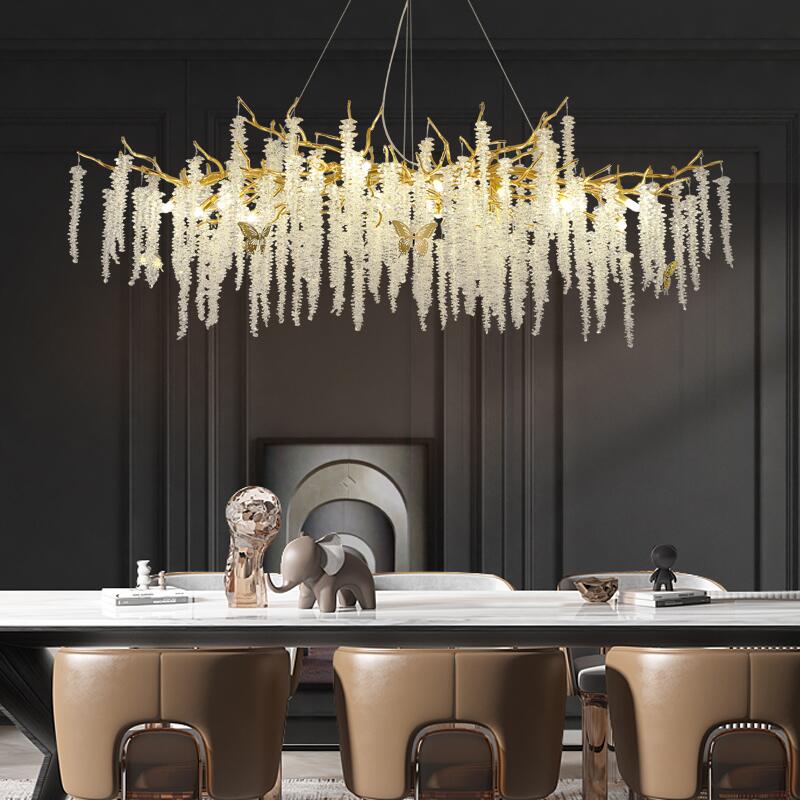 Strip art creative branch chandelier