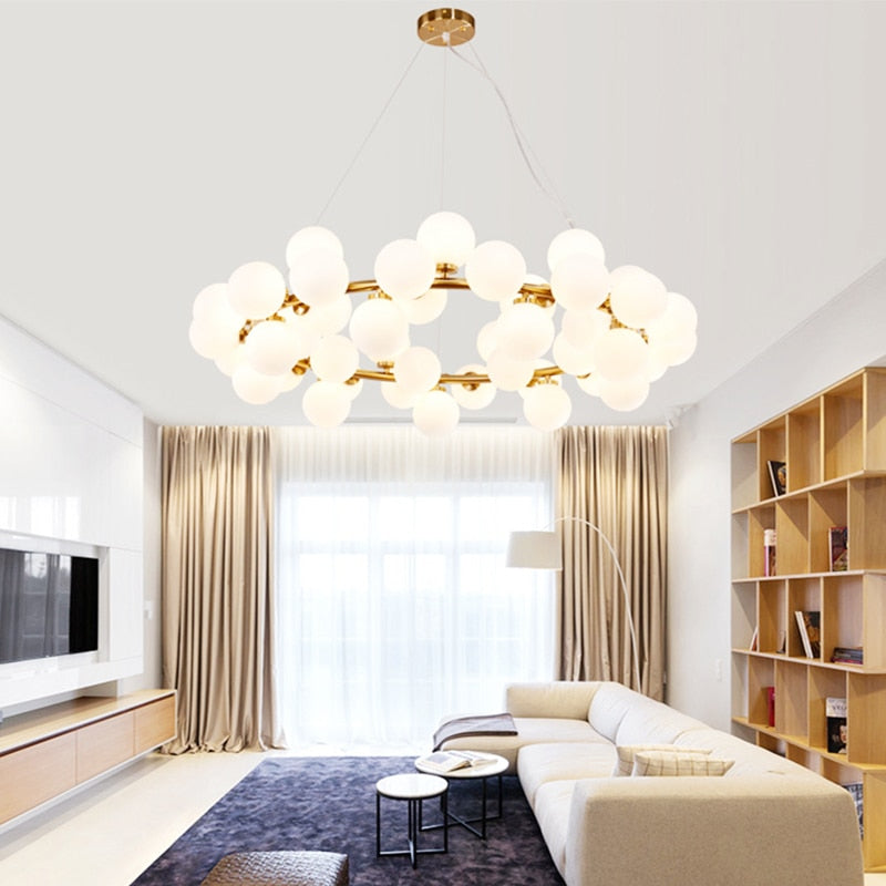Glass Ball Lamp Led Chandelier
