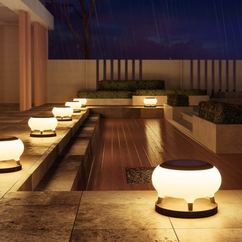 Outdoor Solar Wall Column Headlights