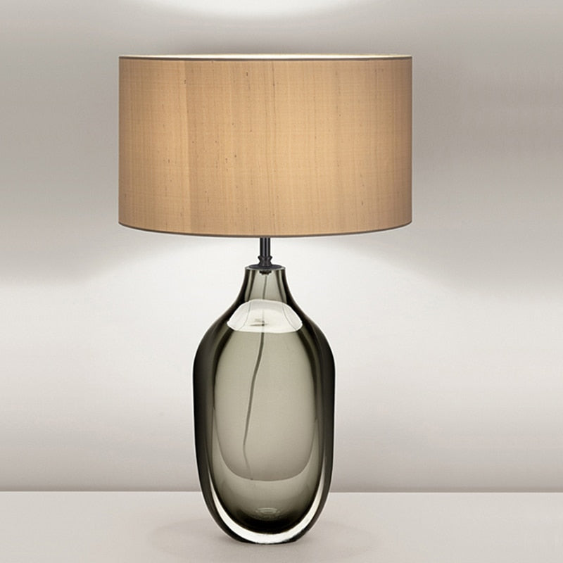 Simple Crystal Coloured Glaze Table Lamp