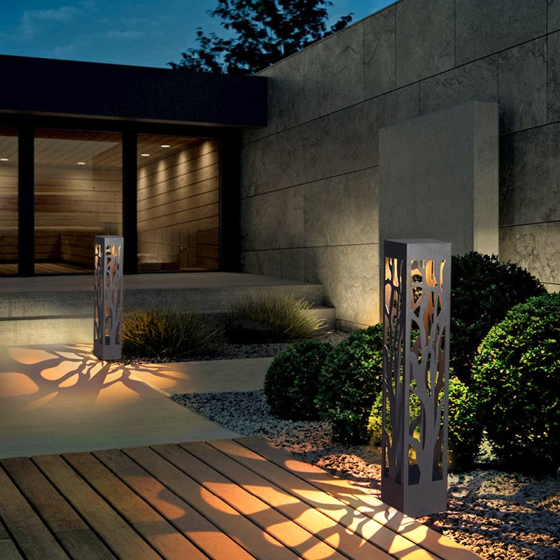 Solar Outdoor Lights And Shadow Lawn Lamp