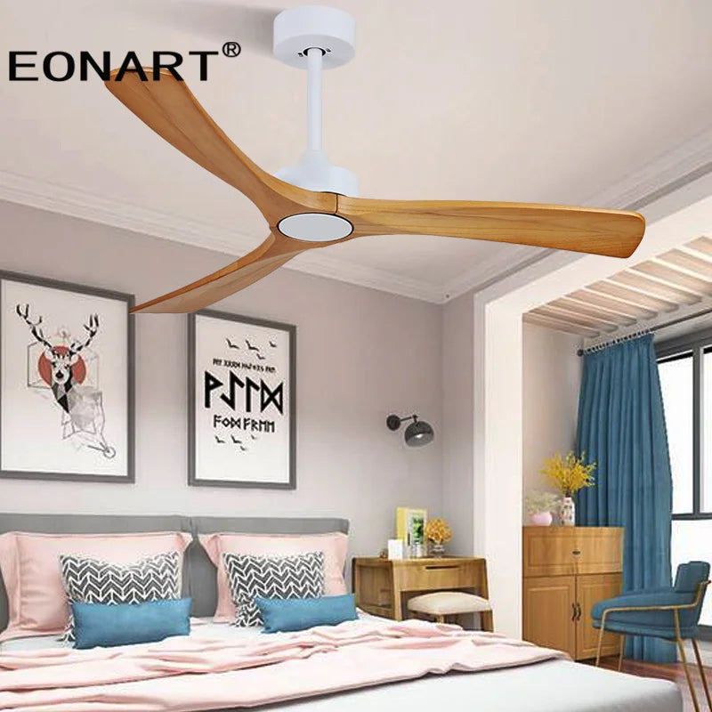 36 Inch Modern Wood Dc Ceiling Fan With Remote Control Simple Fan Home Bedroom Solid Wood Fashion Decorate Ceiling Fans Lights