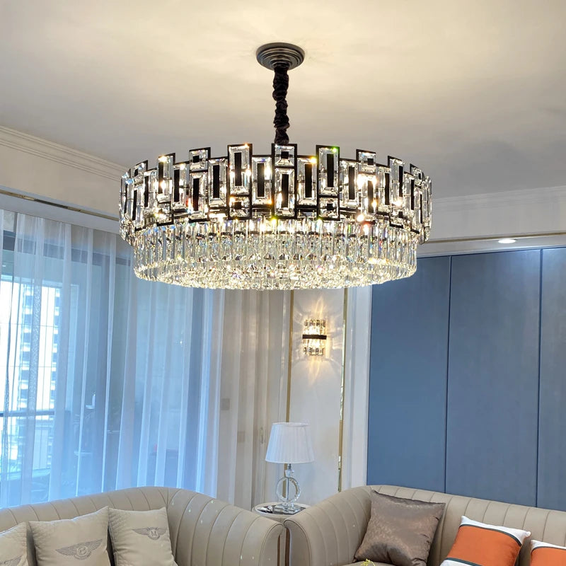 Postmodern Light Luxury Home Decoration Crystal Chandelier Living Room Lamp High-end Bedroom Lamp Kitchen Lamp Pendant lights