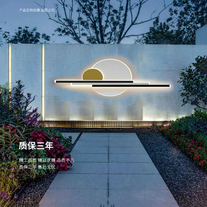 2021 New Outdoor lighting IP65 Waterproof LED Wall lamp Modern Garden porch Sconce Lights gold color 110V 220V Sconce Luminaire