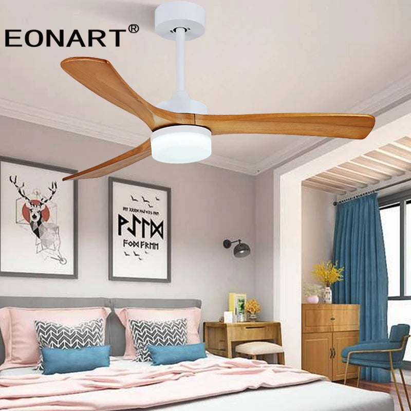 36 Inch Modern Wood Dc Ceiling Fan With Remote Control Simple Fan Home Bedroom Solid Wood Fashion Decorate Ceiling Fans Lights