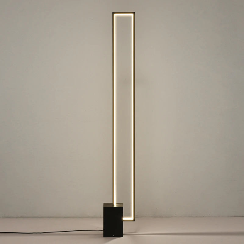 Bedroom LED floor lamp minimalist light luxury Nordic shaped eye protection line vertical living room table lamp