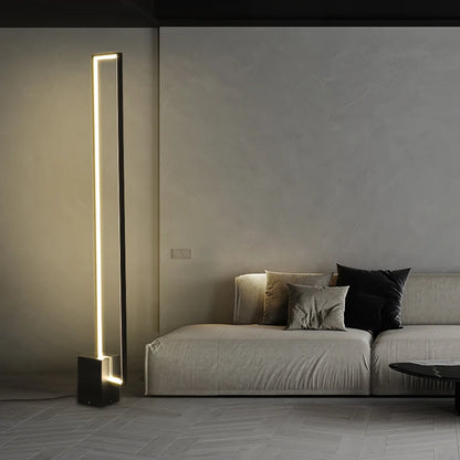 Bedroom LED floor lamp minimalist light luxury Nordic shaped eye protection line vertical living room table lamp