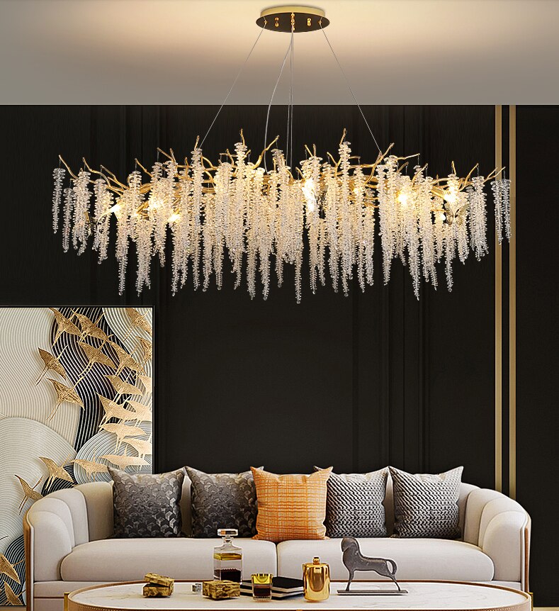 Strip art creative branch chandelier