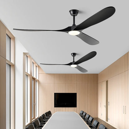 Modern 60/70 Inches Wooden Ceiling Fan With Led Light And Control For Bedroom Living Room Home Office Lounge Ceiling Fans