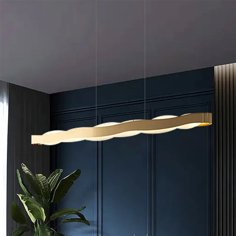 Modern Minimalist Led Pendant Lamp Metal Dimmable Light Over The Table Kitchen Dining Room Chandelier Lighting Suspension Design