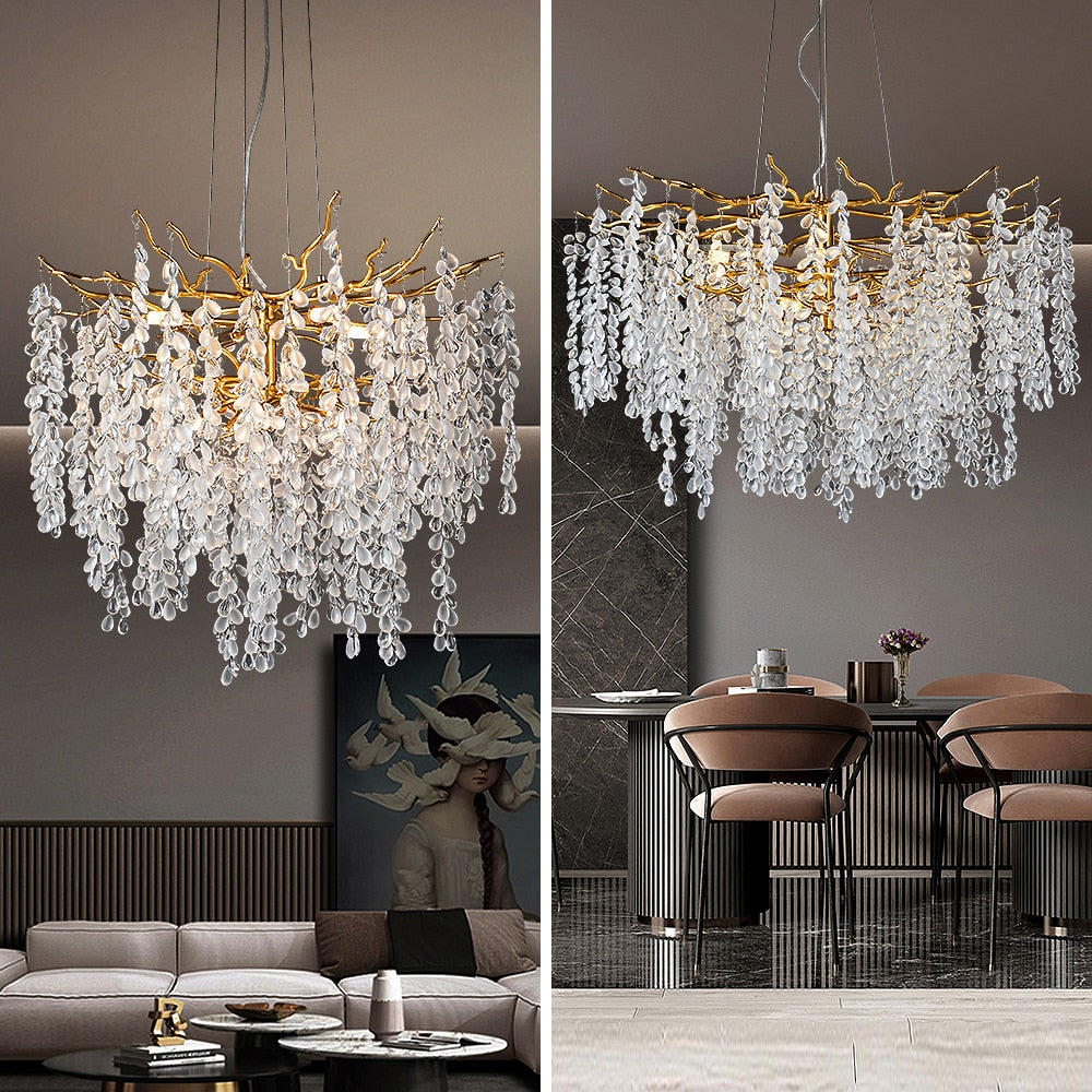 Dining Room Crystals Led Chandelier