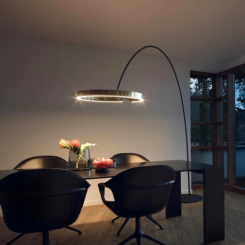 Nordic Designer LED Floor LampsBlack/Gold Floor Light Long Arm for Living Room Decor Bedroom Study Led Industrial Lamp