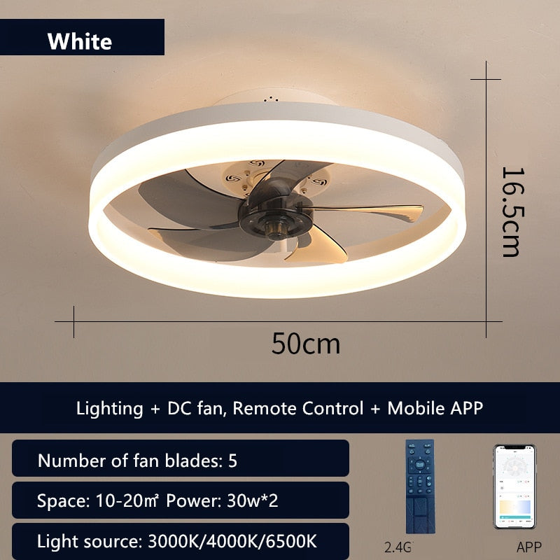 LED Ceiling Light Fans AC DC Fan